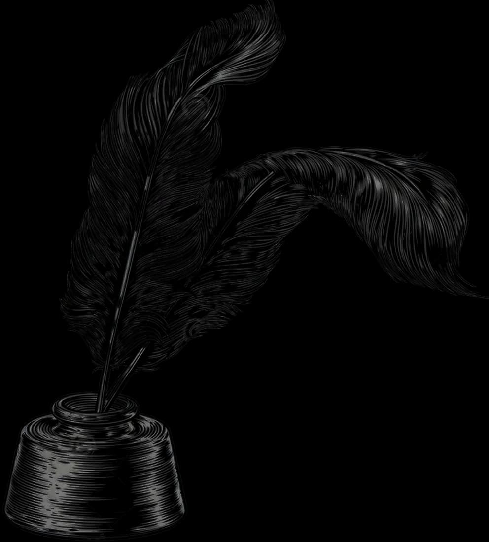 Quill and ink well, symbolizing the focused diligence of an independent investment advisor.