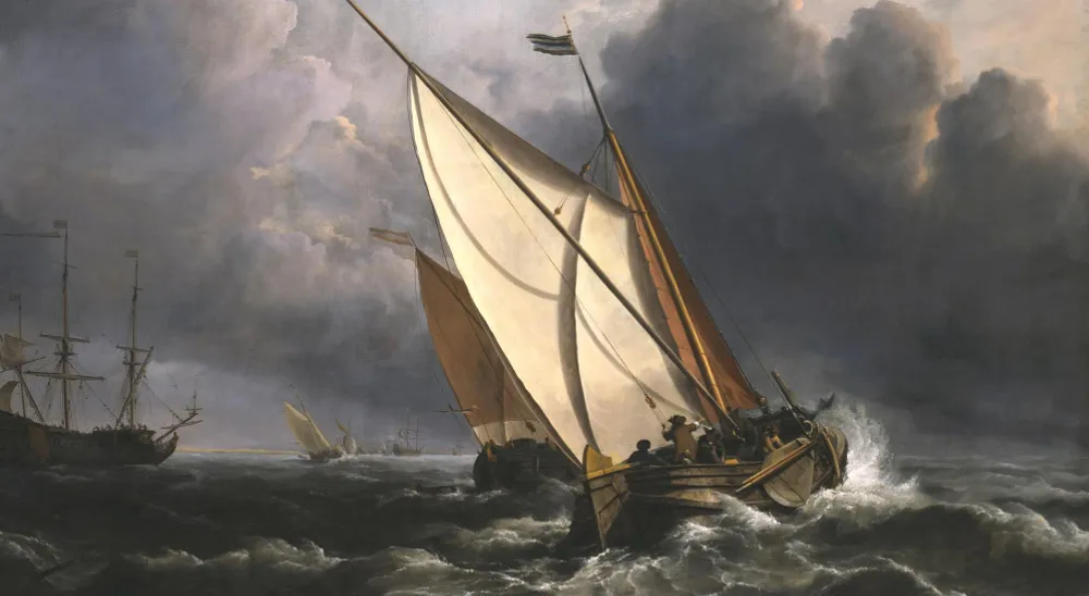 Old ship in stormy financial waters, illustrating the need for a professional investment advisor to navigate risk.
